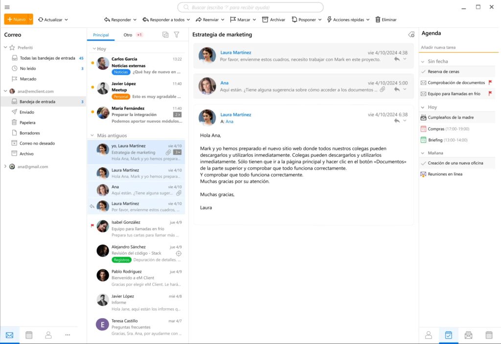 Mejores gestores de correo electrónico